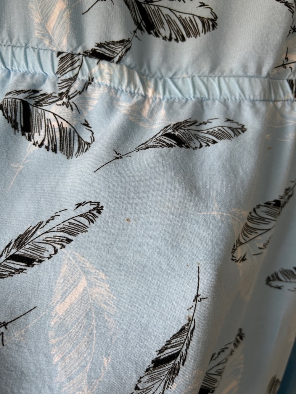 Torrid women’s Light Blue Feather Print V Hem Challis midi Dress plus sz 2 - Picture 13 of 14